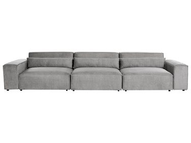 Canapé modulable 3 places HELLNAR Tissu Gris