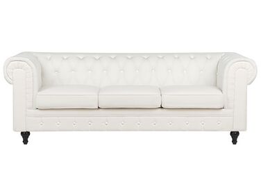 Sofa 3 Seater CHESTERFIELD Fabric Off-White
