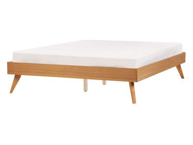 Bed zonder hoofdbord BERRIC 140 x 200 cm Natuurlijk essenhout