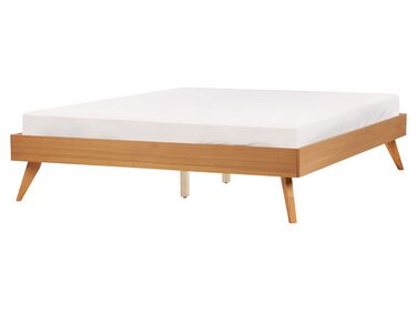 Bed zonder hoofdbord BERRIC 160 x 200 cm Natuurlijk essenhout