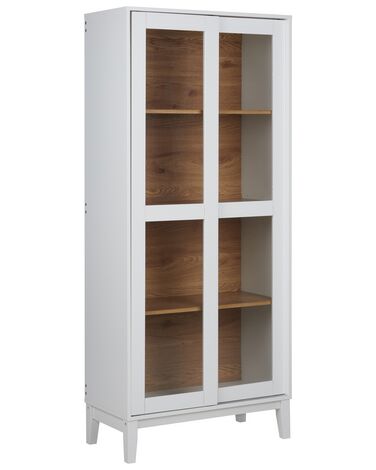 Vitrine en verre RUMSON 80 cm Blanc
