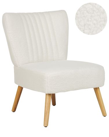 Fauteuil VAASA Bouclé Wit