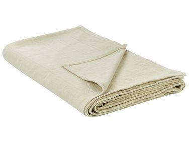 Couvre-lits MARAKA Coton 200 x 220 cm Beige clair