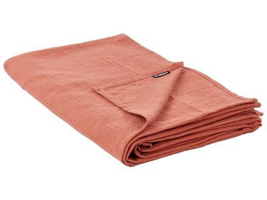 Sprei MARAKA Katoen 200 x 220 cm Lichtrood