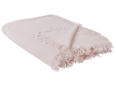 Couvre-lits HALPOLA Coton 200 x 220 cm Rose