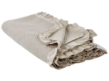 Sprei HATTON Katoen 220 x 240 cm Taupe