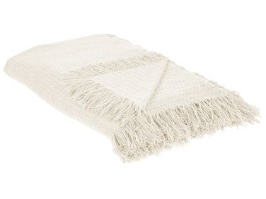 Couvre-lits YERBENT Coton 220 x 240 cm Blanc cassé