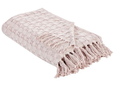 Couvre-lits BERE Coton 150 x 200 cm Rose pastel