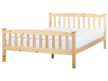 Bed Dennenhout GIVERNY 140 x 200 cm Lichtbruin