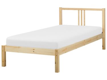 Bed Dennenhout VANNES 90 x 200 cm Lichtbruin