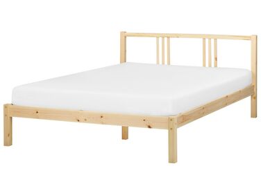 Bed Dennenhout VANNES 140 x 200 cm Lichtbruin