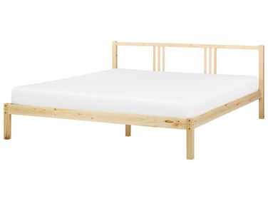 Bed Dennenhout VANNES 180 x 200 cm Lichtbruin