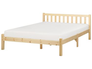 Bed Dennenhout FLORAC 140 x 200 cm Lichtbruin