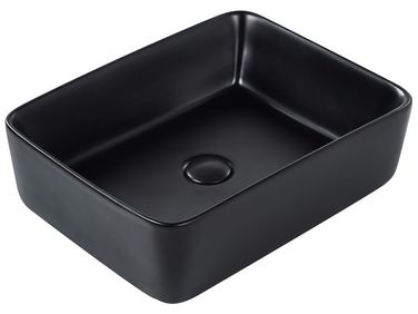 Countertop Basin TRAVESIA 490 x 380 mm Ceramic Black