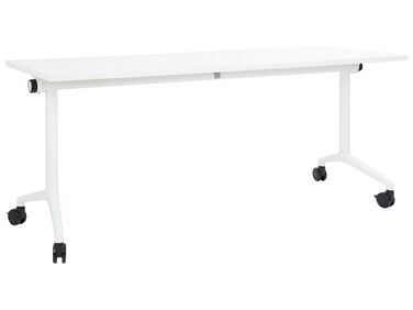 Inklapbaar bureau CAVI Wit 180 cm 60 cm met wielen