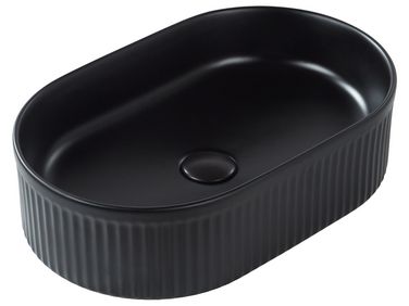 Countertop Basin GELDO 490 x 310 mm Ceramic Black