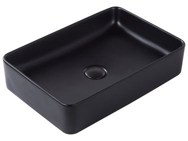 Countertop Basin CHIVANA 510 x 340 mm Ceramic Black