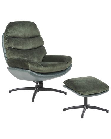 Fauteuil pivotant EIDE Velours Vert foncé