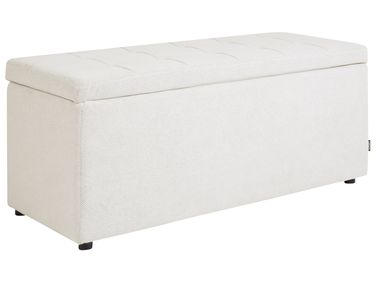 Storage Ottoman OREM Fabric Off-White