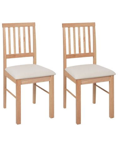 Set van 2 eetkamerstoelen ORONO Hout Lichtbruin