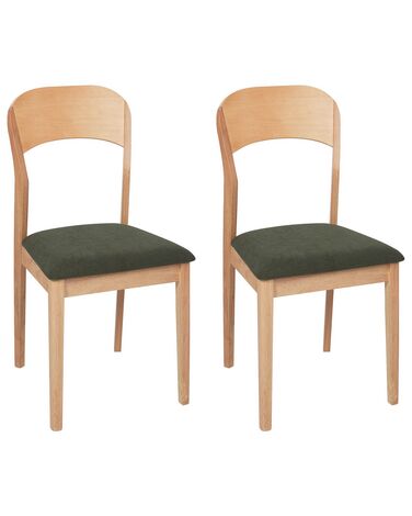 Set van 2 eetkamerstoelen ALVIN Hout Lichtbruin