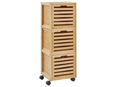 Bathroom Cabinet SHAWNEE Bamboo 32 cm Light Brown