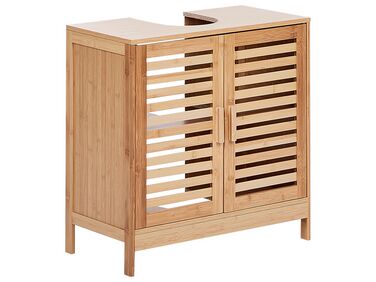 Vanity Unit MISSOULA Bamboo 60 cm Light Brown