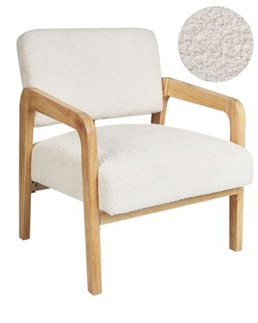 Fauteuil HJO Bouclé Blanc cassé