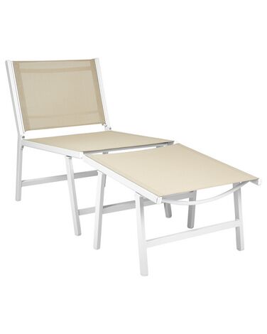 Chaise de jardin MARCEDDI Métal Blanc/beige
