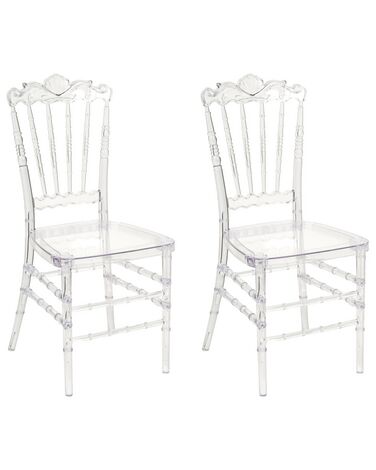 Set van 2 eetkamerstoelen MENDON Transparant
