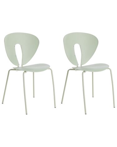 Set van 2 eetkamerstoelen TRACY Lichtgroen