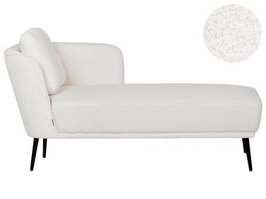 Chaise longue côté gauche ARTHEZE Bouclé Blanc cassé