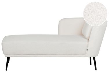 Chaise longue côté droit ARTHEZE Bouclé Blanc cassé