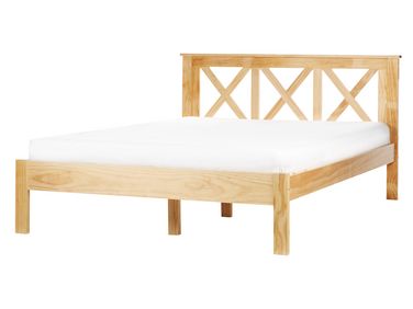 Bed Dennenhout TANNAY 140 x 200 cm Lichtbruin