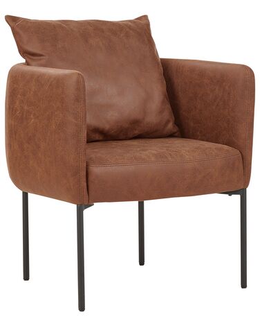 Fauteuil MALMOS Cuir PU Marron