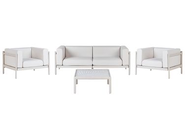 Ensemble de salon de jardin avec table 4 places FERRETTI Beige clair