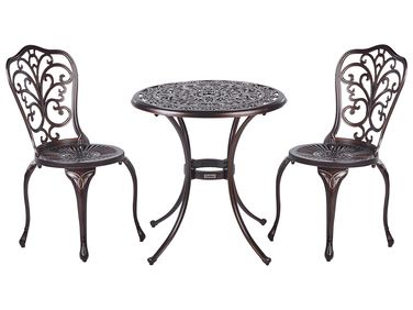 Ensemble bistrot TRIORA/ANDALO Métal Marron