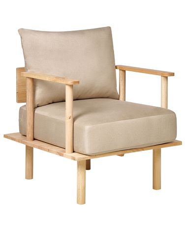 Fauteuil ASKER Tissu Beige sable