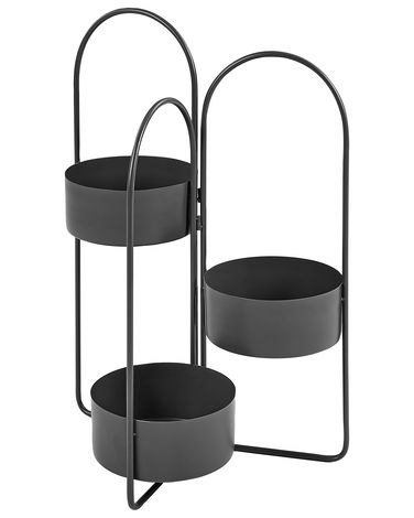 Plantenstandaard COLUTENA Metaal 56 cm Zwart