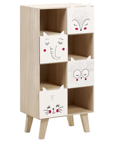 Bibliothèque 4 étagères RUPERT 79 cm Marron clair
