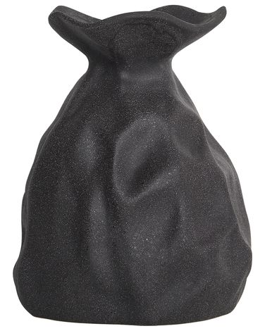 Bloemenvaas COONTAIL Steengoed 31 cm Zwart