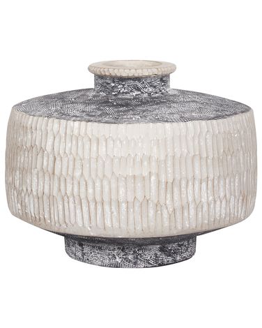 Bloemenvaas DEKSATI Keramiek 32 cm Beige