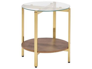 Bijzettafel LOVELL Veiligheidsglas Goud