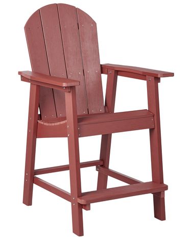 Chaise de bar de jardin ADIRONDACK Matière synthétique Rouge
