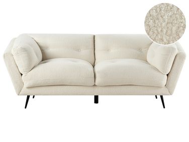 Sofa 3 Seater LENVIK Boucle White