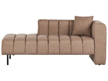 Chaise longue côté droit LANNILS Tissu Marron clair
