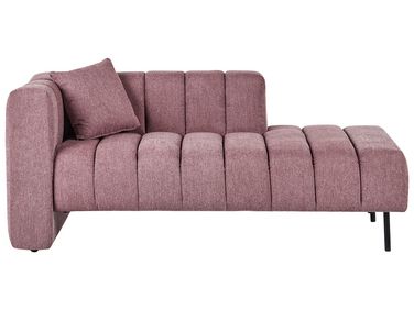 Linkszijdige chaise longue LANNILS Stof Roze
