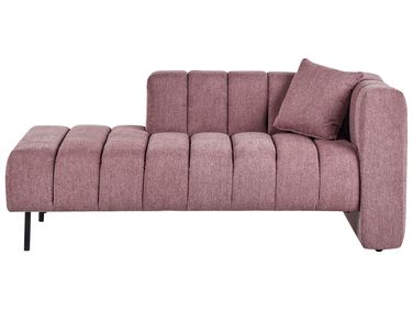 Rechtszijdige chaise longue LANNILS Stof Roze