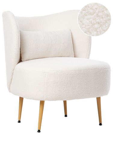 Armchair OTSBY II with Cushion Boucle Off-White