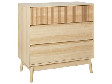 Commode à 3 tiroirs WALES Marron clair